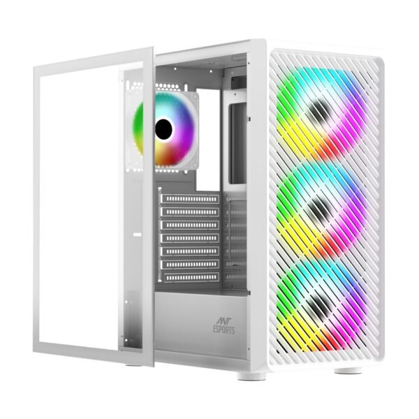 ANT ESPORTS CABINET 211 AIR WHITE - SLEEK AND MODERN GAMING PC CASE