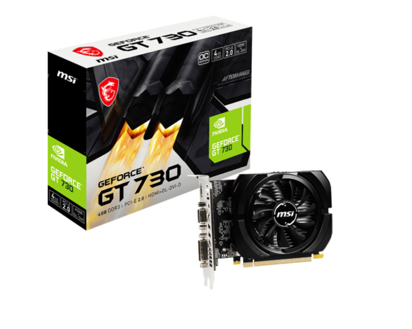 MSI GEFORCE GT 730 4 GB DDR3 GRAPHICS CARD