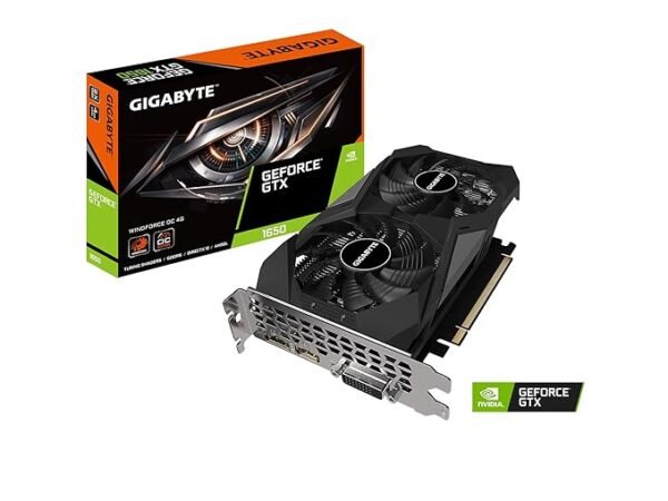 GIGABYTE GEFORCE GTX 1650 4GB DDR6 OC EDITION DUAL FAN GRAPHICS CARD