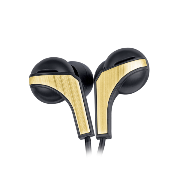 FINGERS SOUNDBOOMERANG WIRED IN-EAR EARPHONES WITH MIC (BLACK + GOLD)