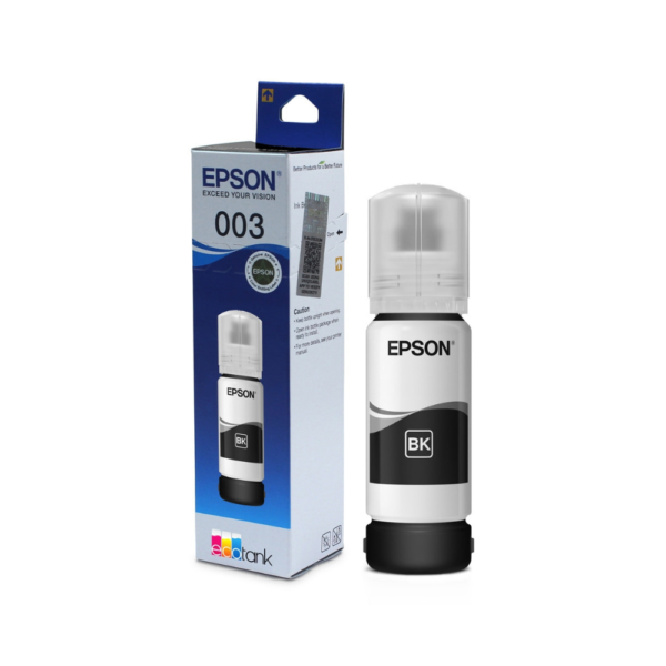 EPSON 003 BLACK FOR ECOTANK L1110/L3100/L3101/L3110/L3115/L3116/L3150/L3151/L3152/L3156/L5190